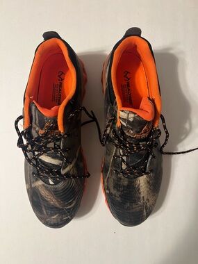 Realtree Camo Men's Athletic Sneakers in Orange and Black